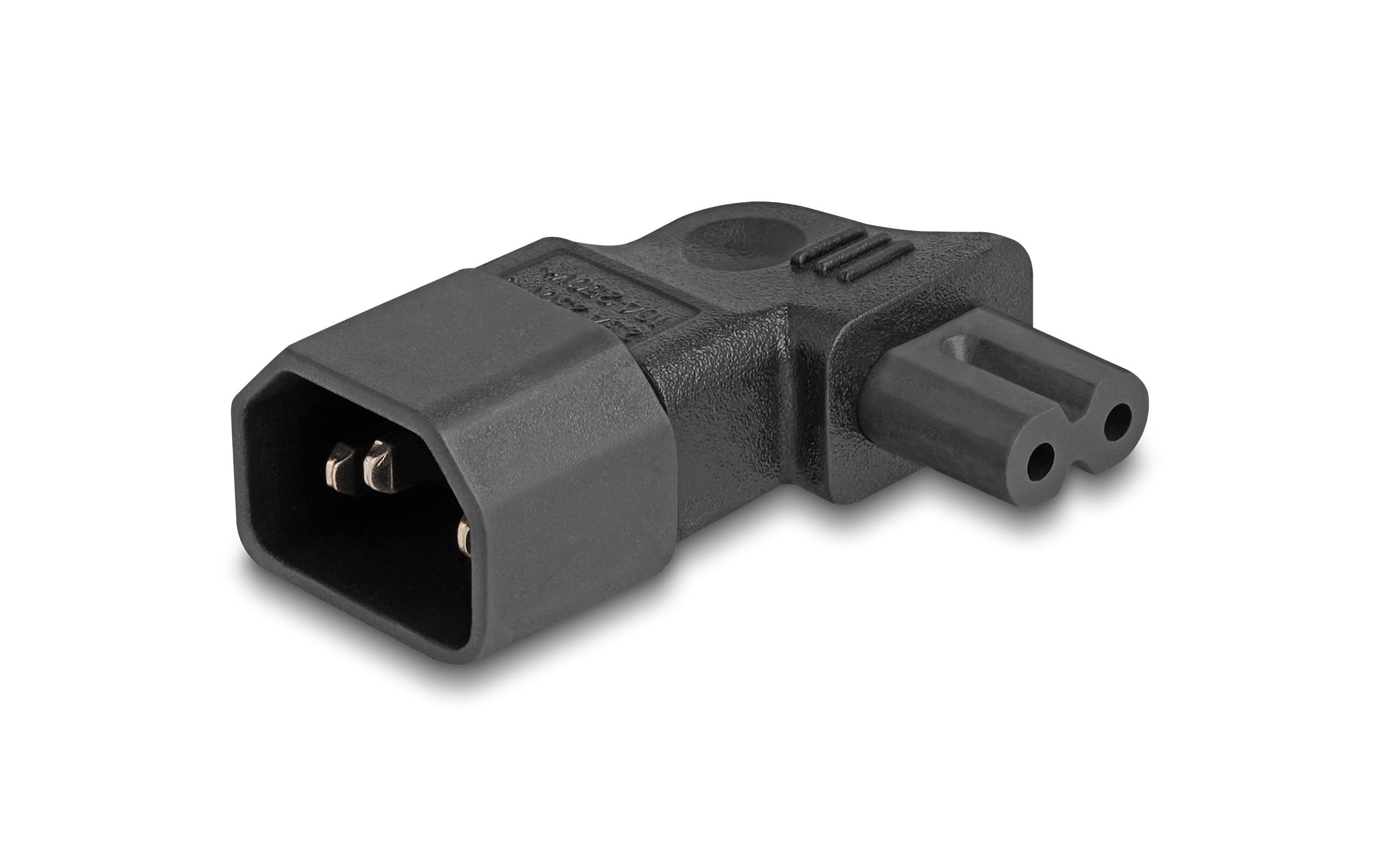 Delock Adapterstecker IEC60320 C14 - C7, gewinkelt