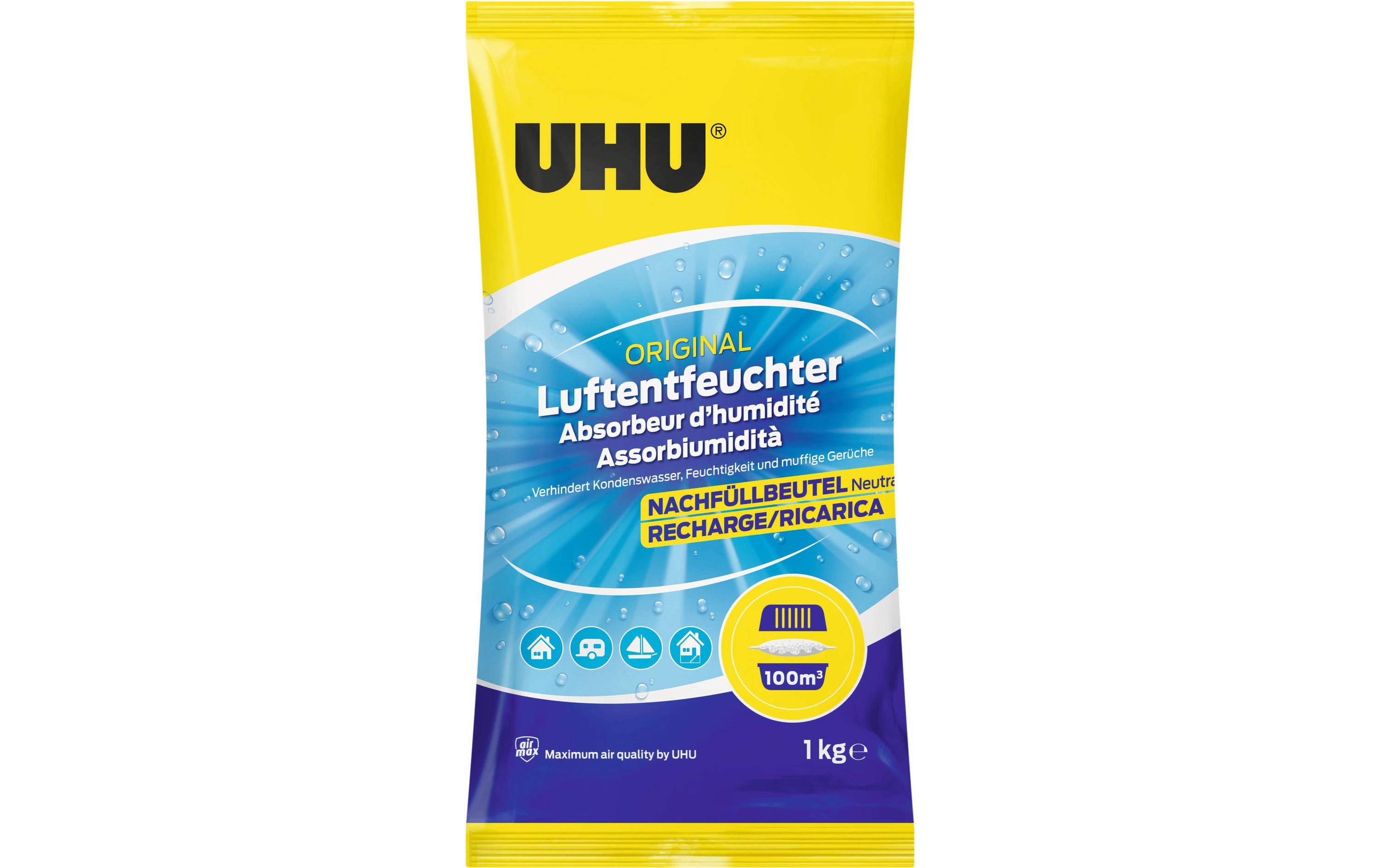 UHU Original Nachfüllbeutel 1000 g Granulat für Luftentfeuchter