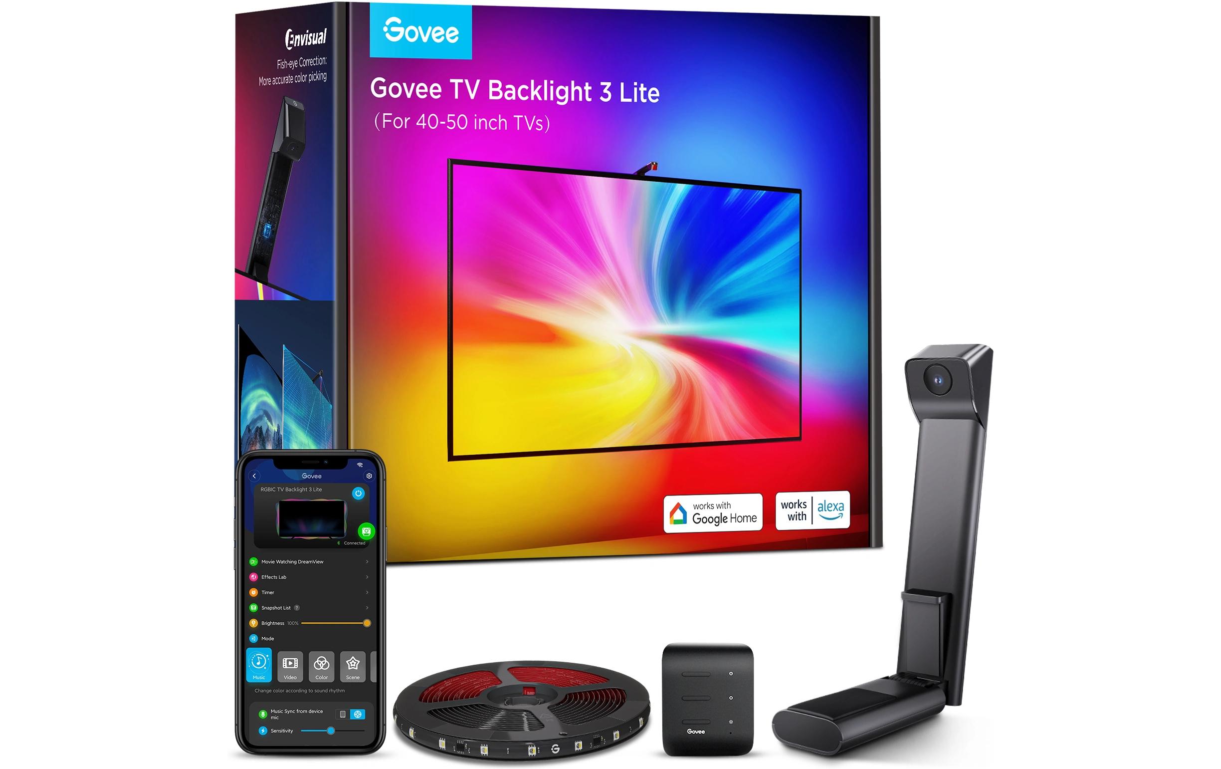 Govee Envisual TV Backlight T3, 40-50, WiFi, BT, RGBICW – Zubehör für LED-Streifen von Govee