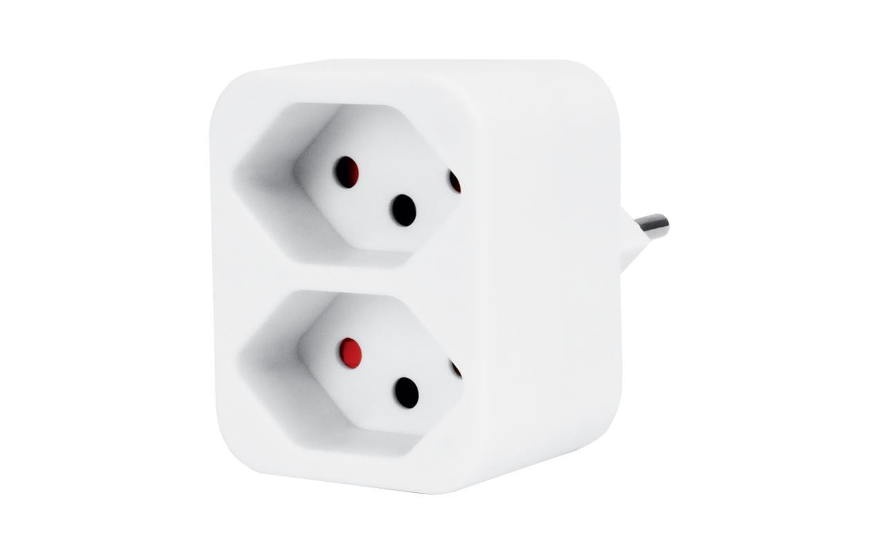 STEFFEN Mehrfachadapter 2x T13, Weiss – Mehrfachstecker von STEFFEN