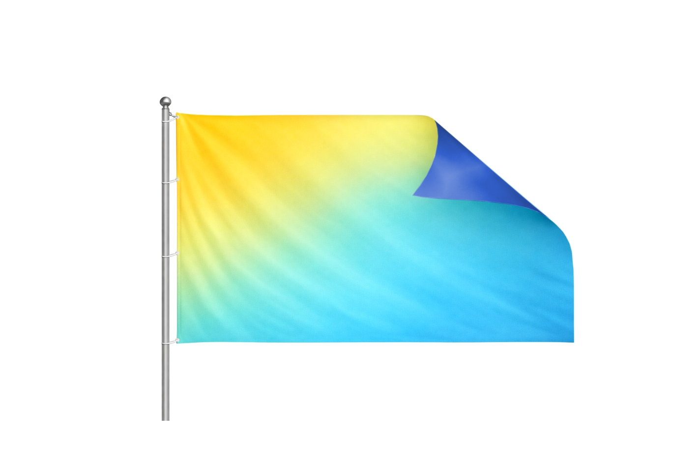 Doppelseitig bedruckte Fahnen 