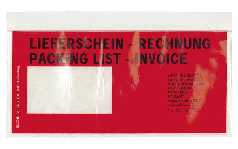ELCO Dokumententasche Quick Vitro C6/5 Fenster links, 250 Stück – Dokumententasche von ELCO