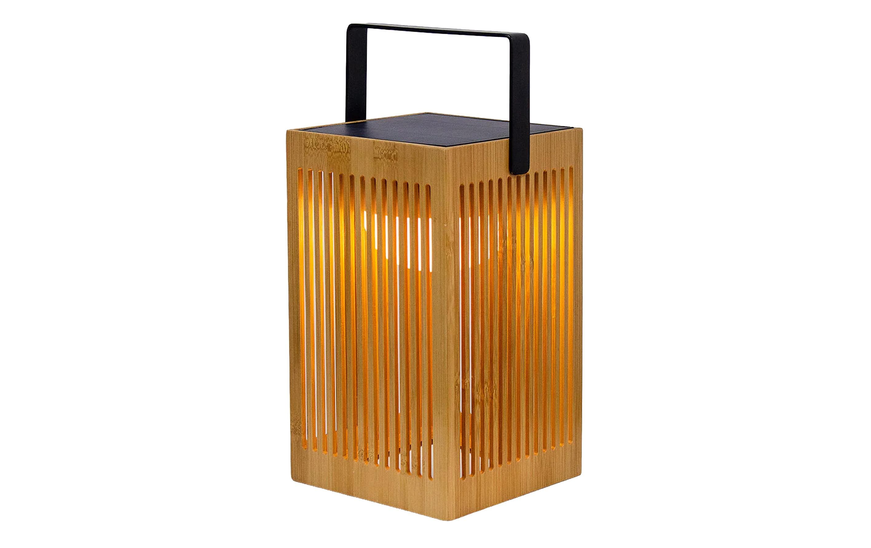 new Garden Okinawa Lantern kabellose, tragbare Laterne Braun – Laterne mit Solar von new Garden