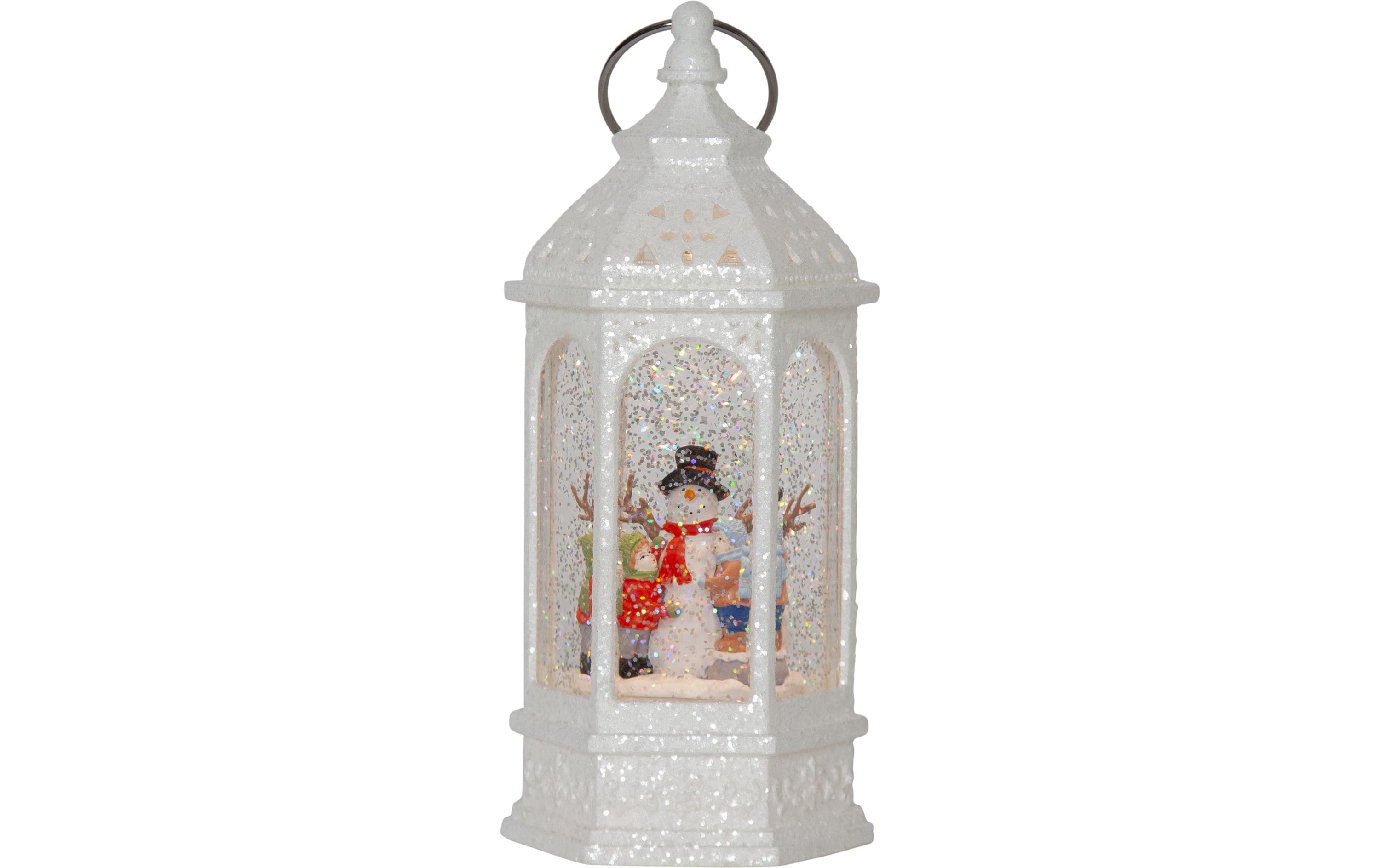 Star Trading Laterne mit dem Schneemann, 23 cm, Weiss – LED-Laterne von Star Trading