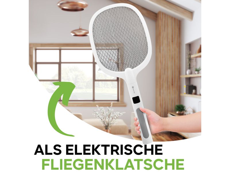 Elektrische Fliegenklatsche mit Display