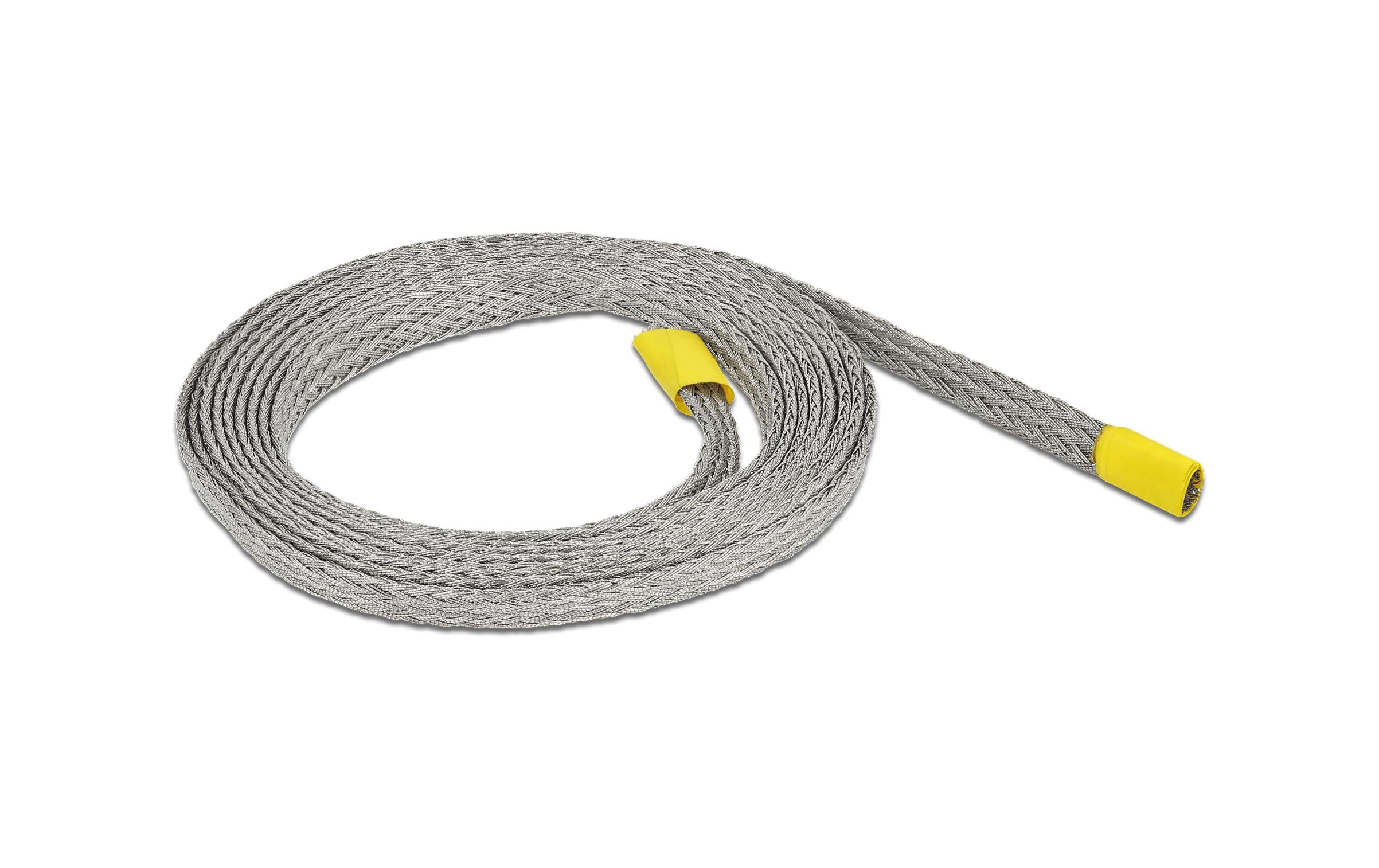 Delock Kabelschlauch zur EMV Abschirmung 2 m x 6 mm Grau – Kabelschlauch von Delock