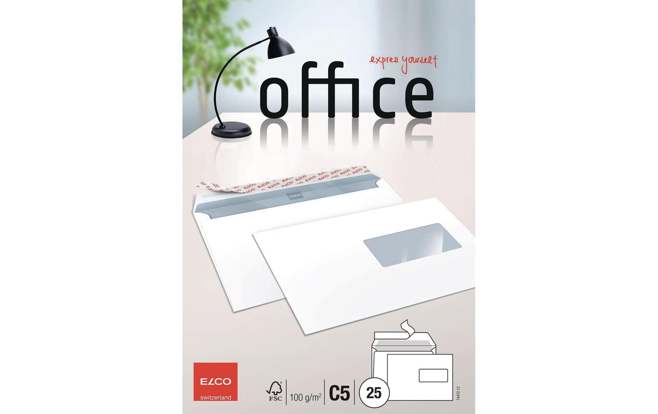ELCO Couvert Office C5 mit Fenster rechts, 25 Stück – Couvert von ELCO