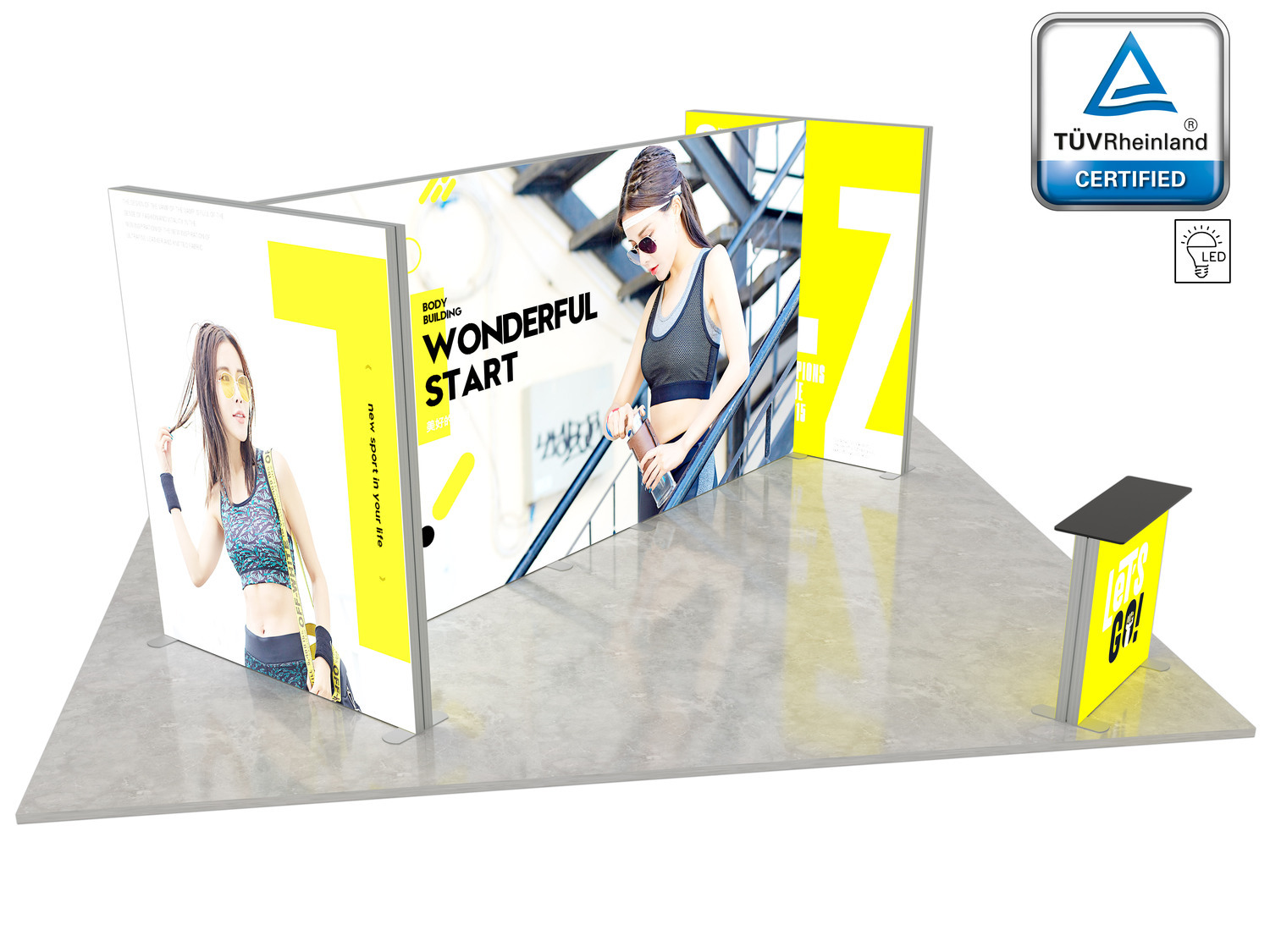 LUMIX Messestand 36 m² Inselstand Produktbild