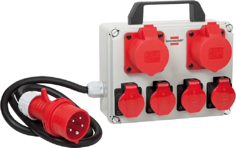 Brennenstuhl Baustromverteiler BKV 2/4T 2x CEE/5, 4x T25/5, – Baustromverteiler von Brennenstuhl
