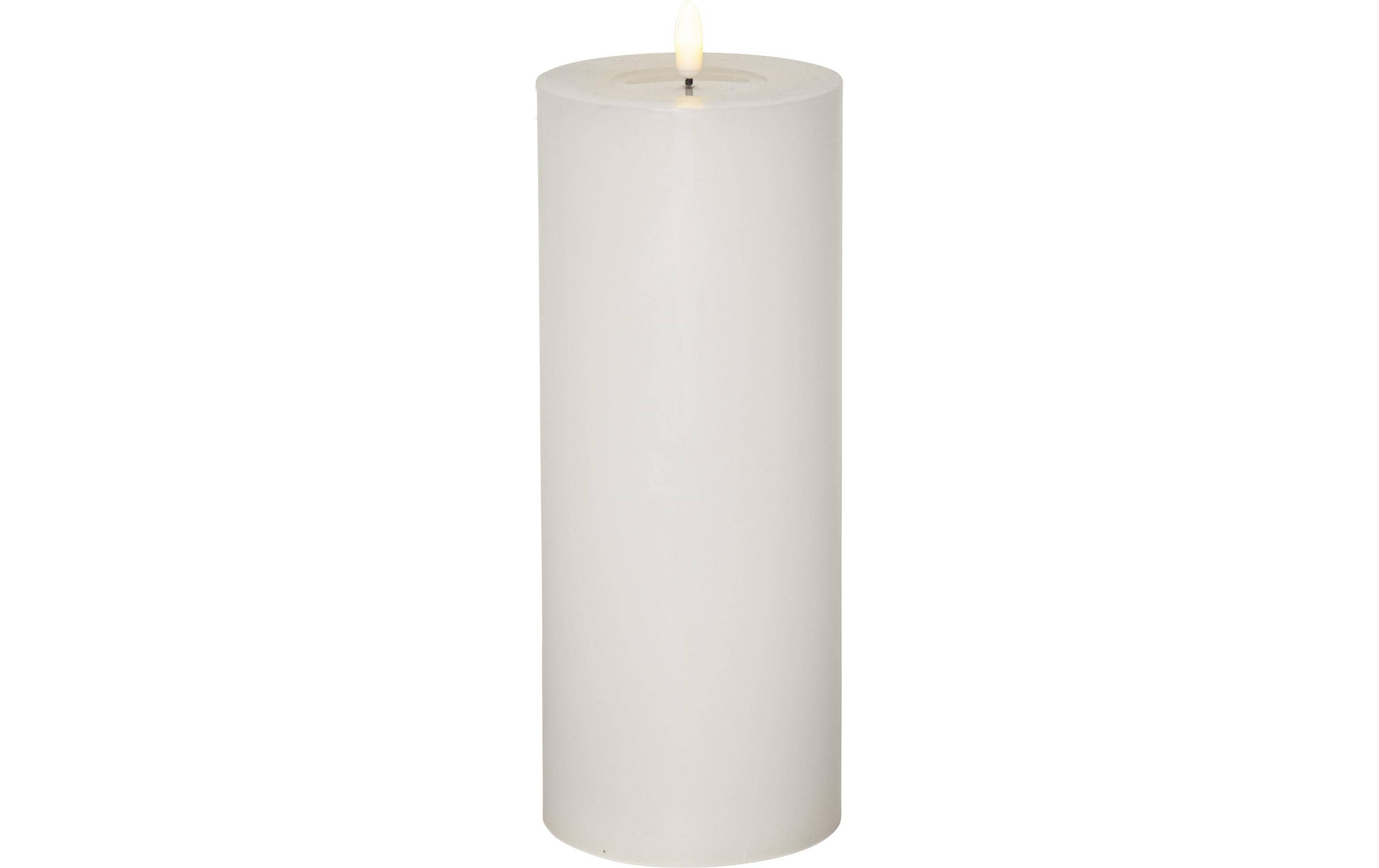 Star Trading LED-Kerze Pillar Flow Big, 27.5 cm, Weiss – LED-Kerze mit Timer von Star Trading