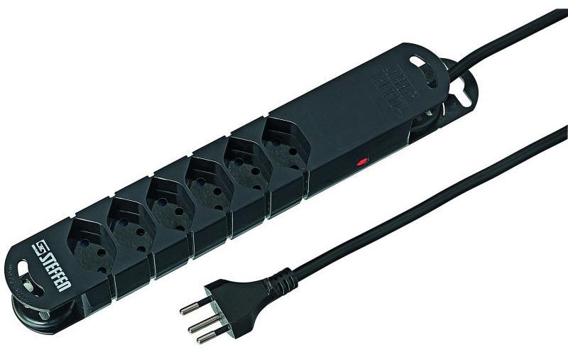 STEFFEN Steckdosenleiste STEBA VARIABL 6x T13 3 m – Steckerleiste von STEFFEN