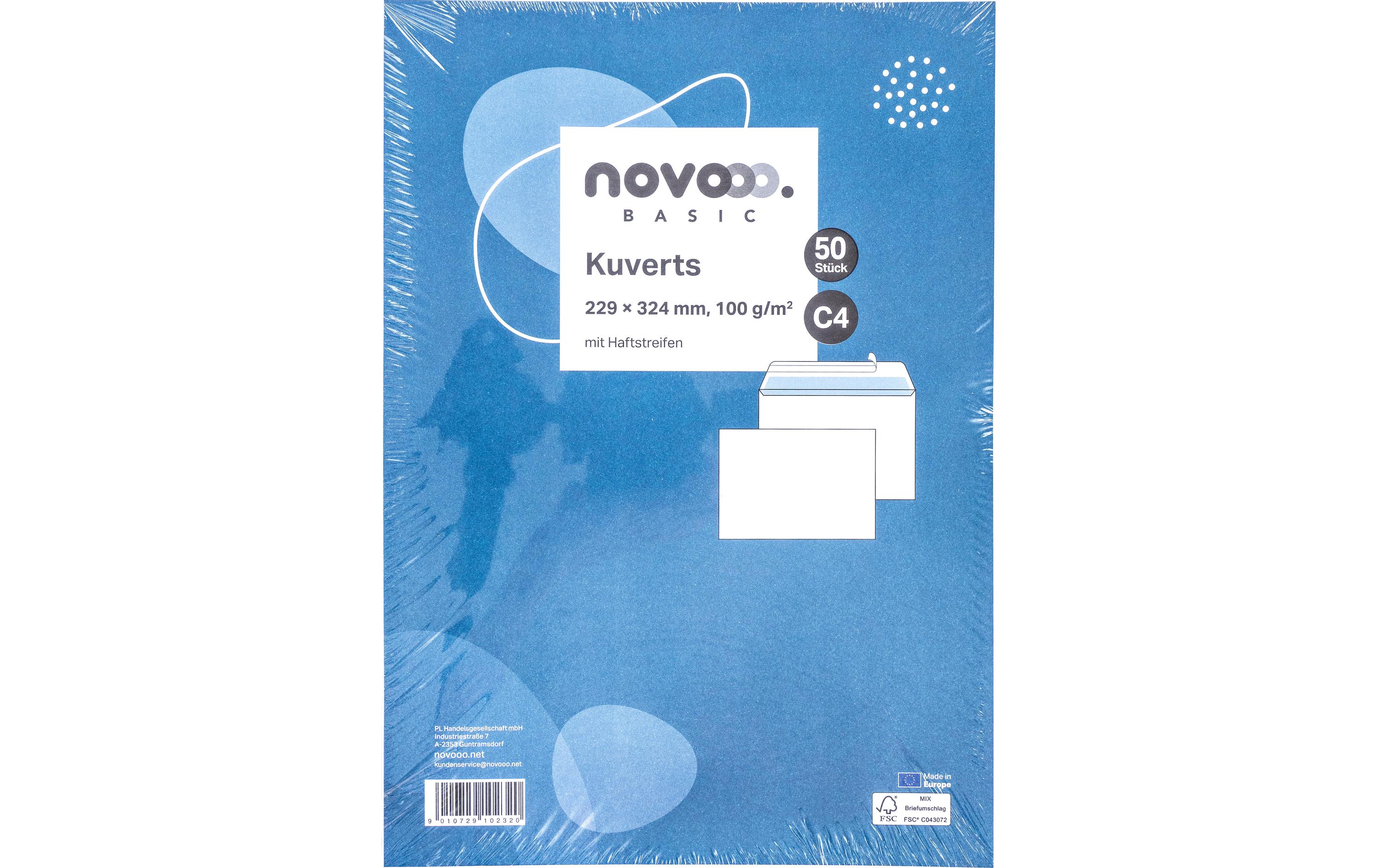 novooo. Couvert o/Fenster C4 Weiss, 50 Stück – Couvert von novooo.