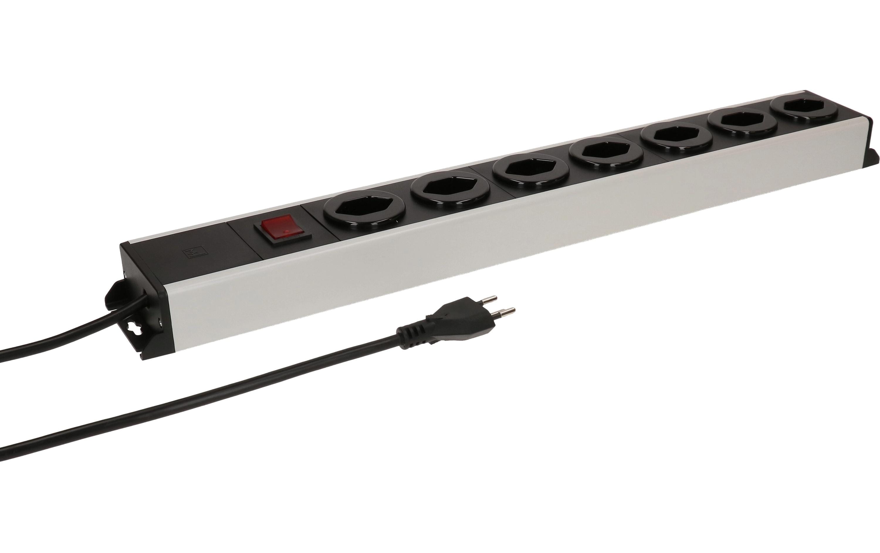 Max Hauri Steckdosenleiste Power Line 7x Typ 13 Schalter 1.5m – Steckerleiste von Max Hauri