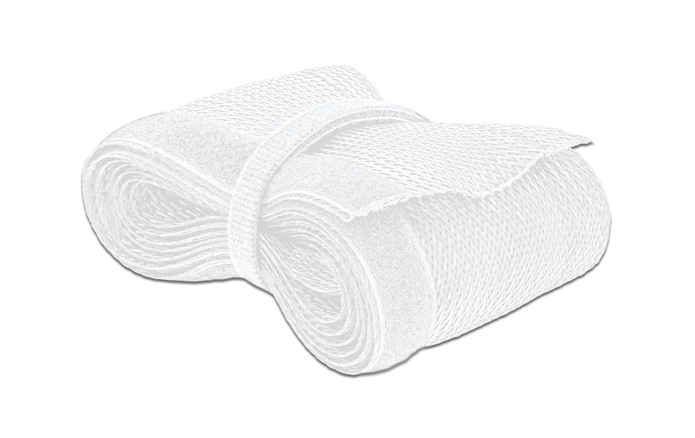 Delock Kabelschlauch Klettverschluss, 2m x 32 mm Weiss – Kabelschlauch von Delock