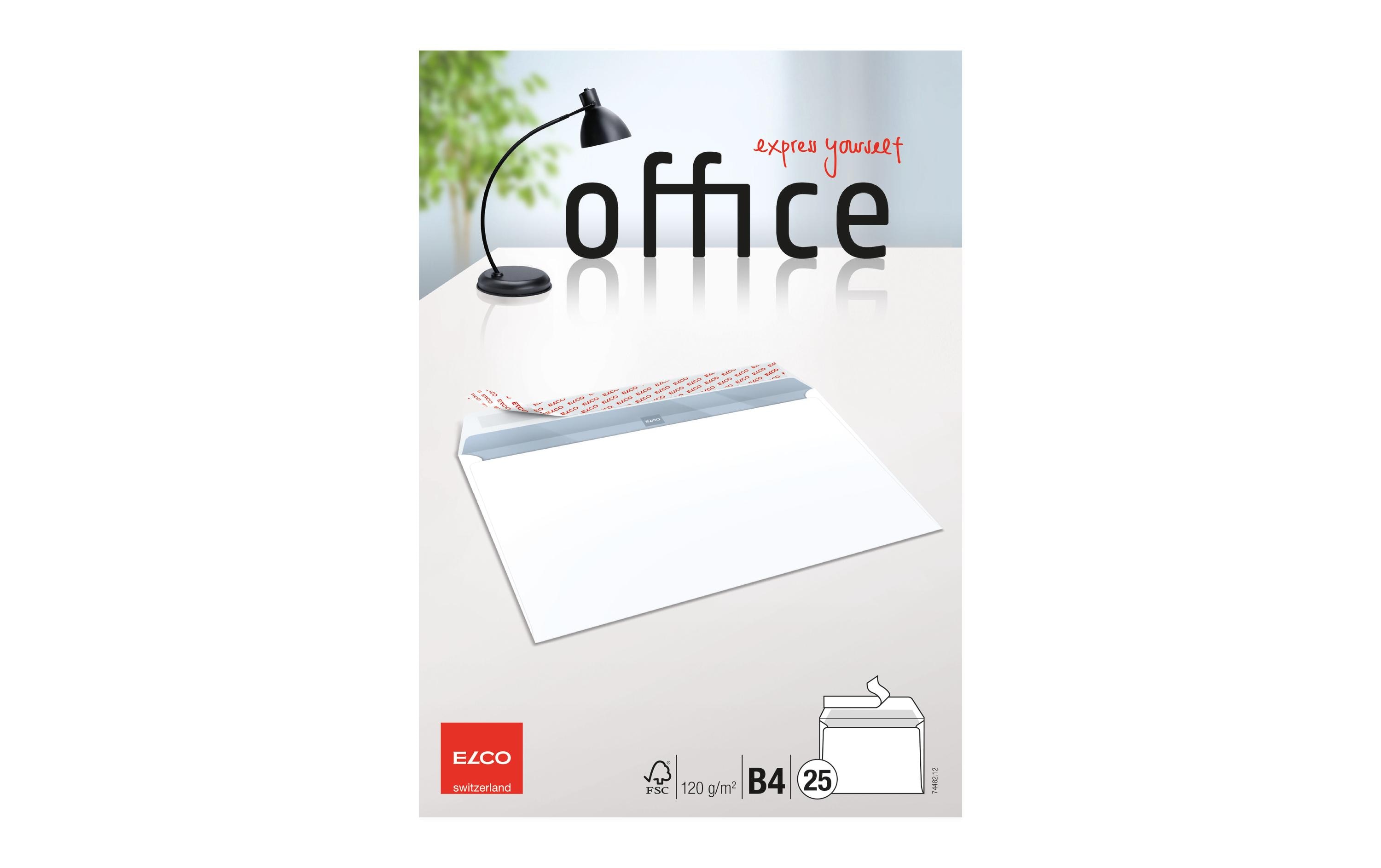 ELCO Couvert Office B4, Keine Fenster, 25 Stück – Couvert von ELCO