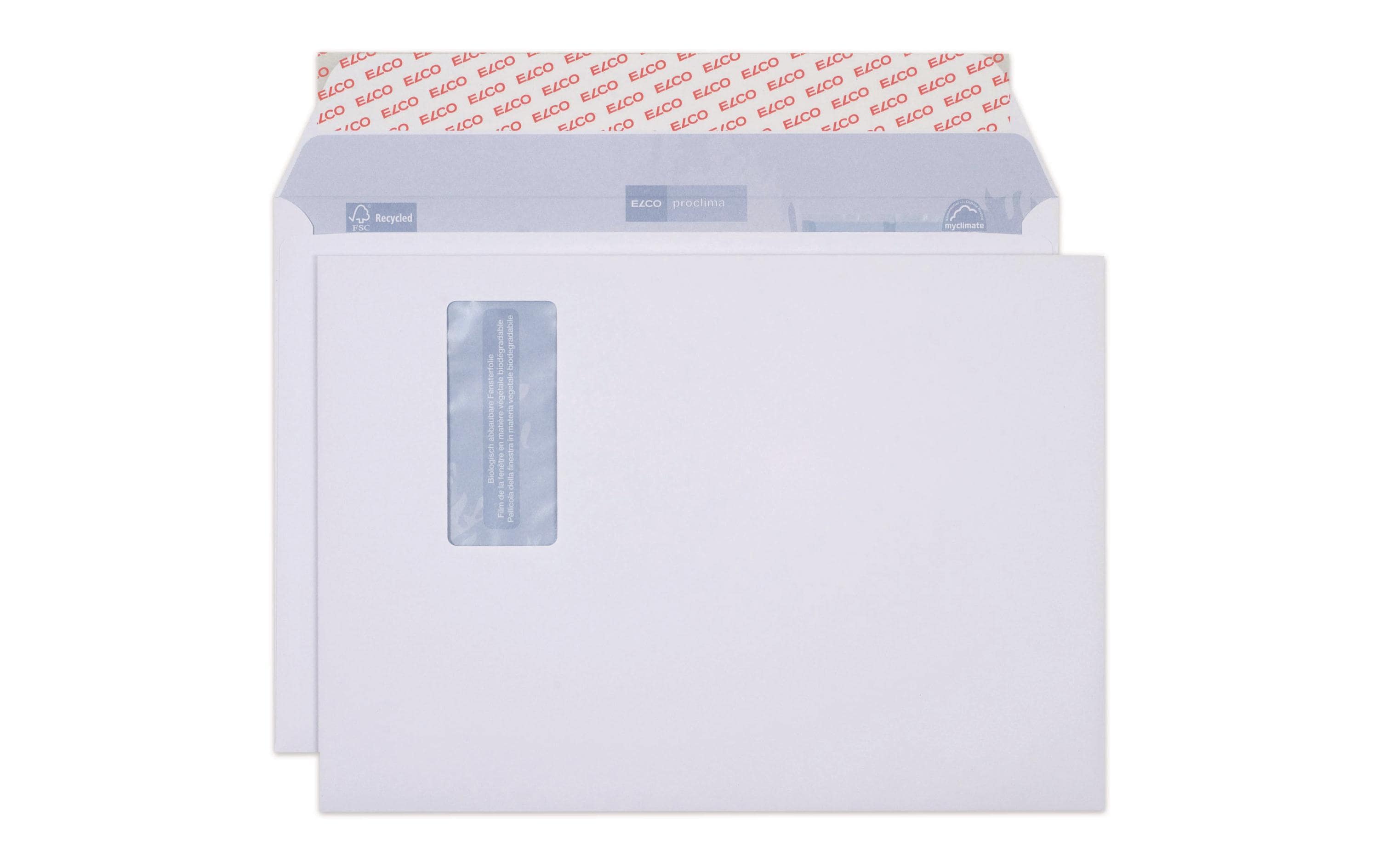 ELCO Couvert Proclima C4 mit Fenster rechts, 250 Stück – Couvert von ELCO