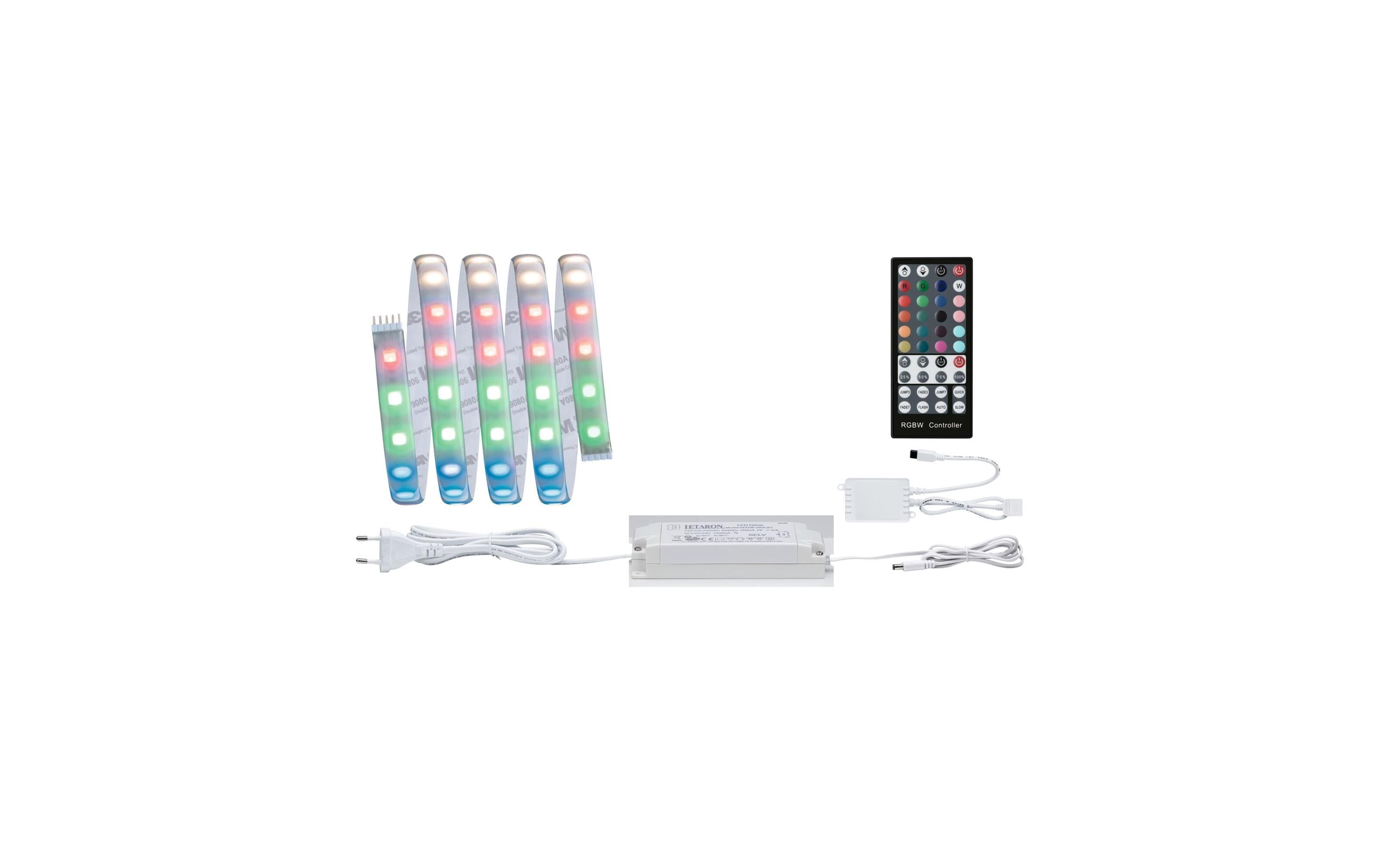 Paulmann LED-Stripe MaxLED 500 RGBW 1.5 m Basisset – LED-Streifen RGBW mit Netzteil von Paulmann