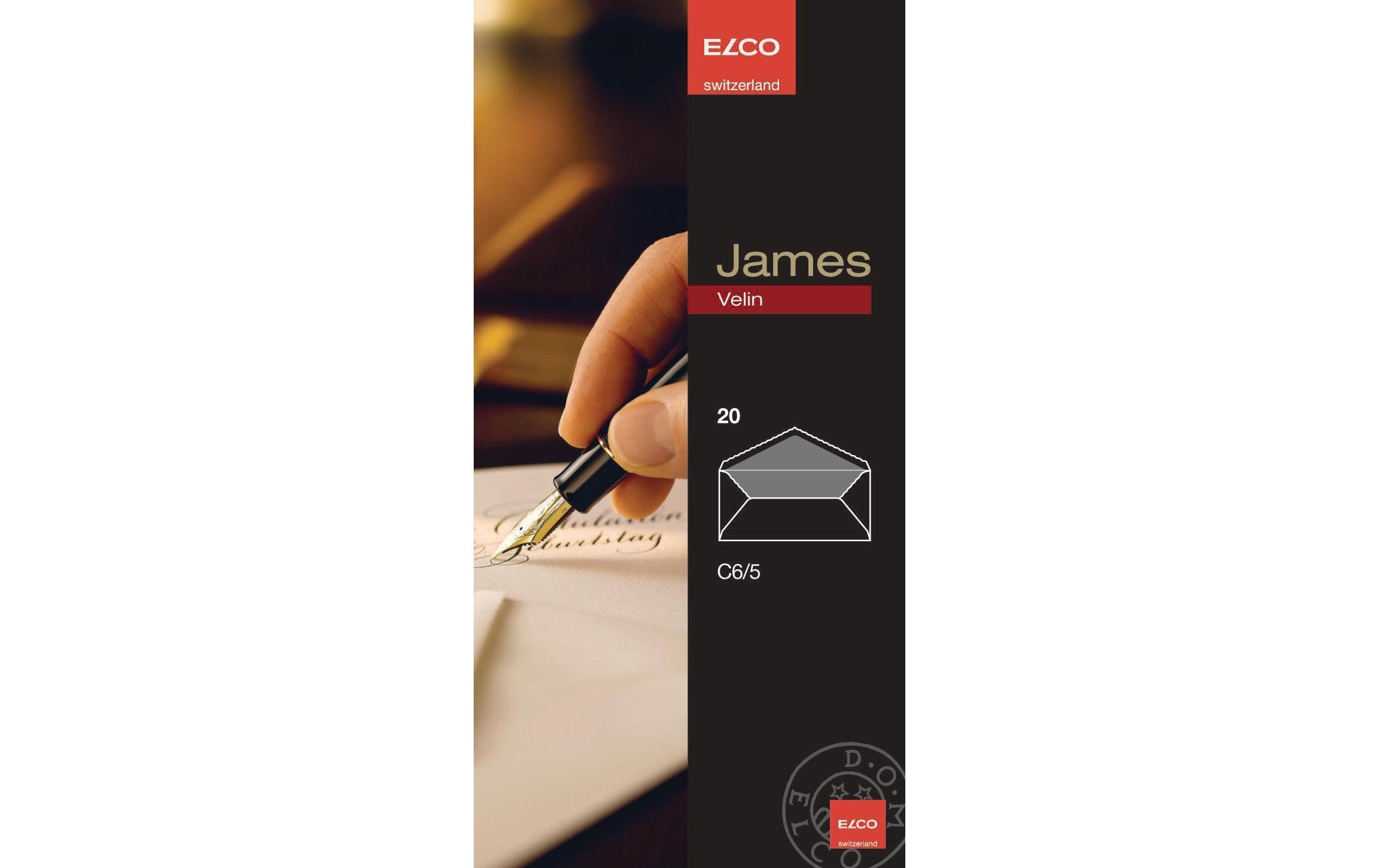 ELCO Couvert James Velin C6/5 ohne Fenster, 20 Stück – Couvert von ELCO