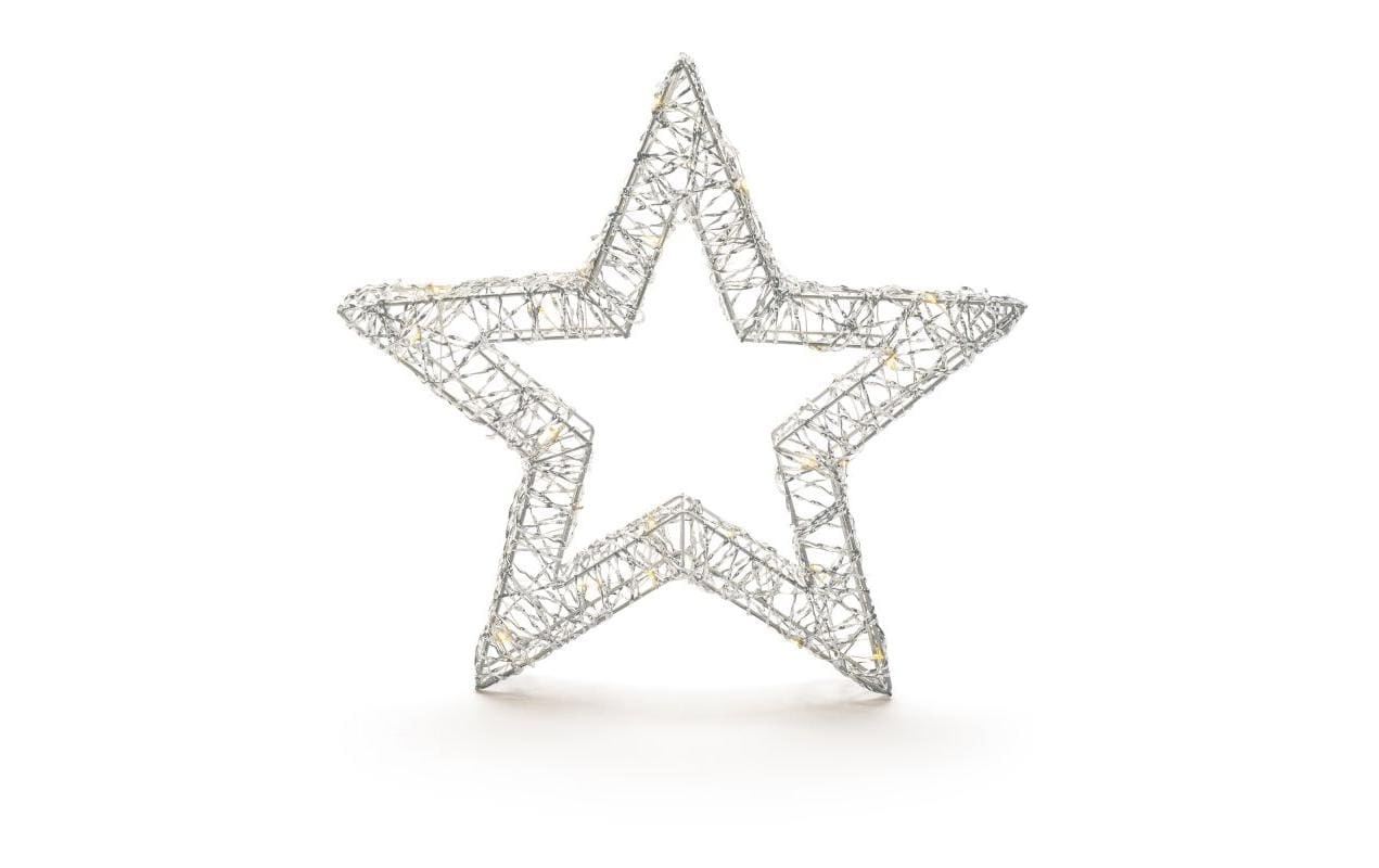 STT LED-Figur Silver standing star 35 cm