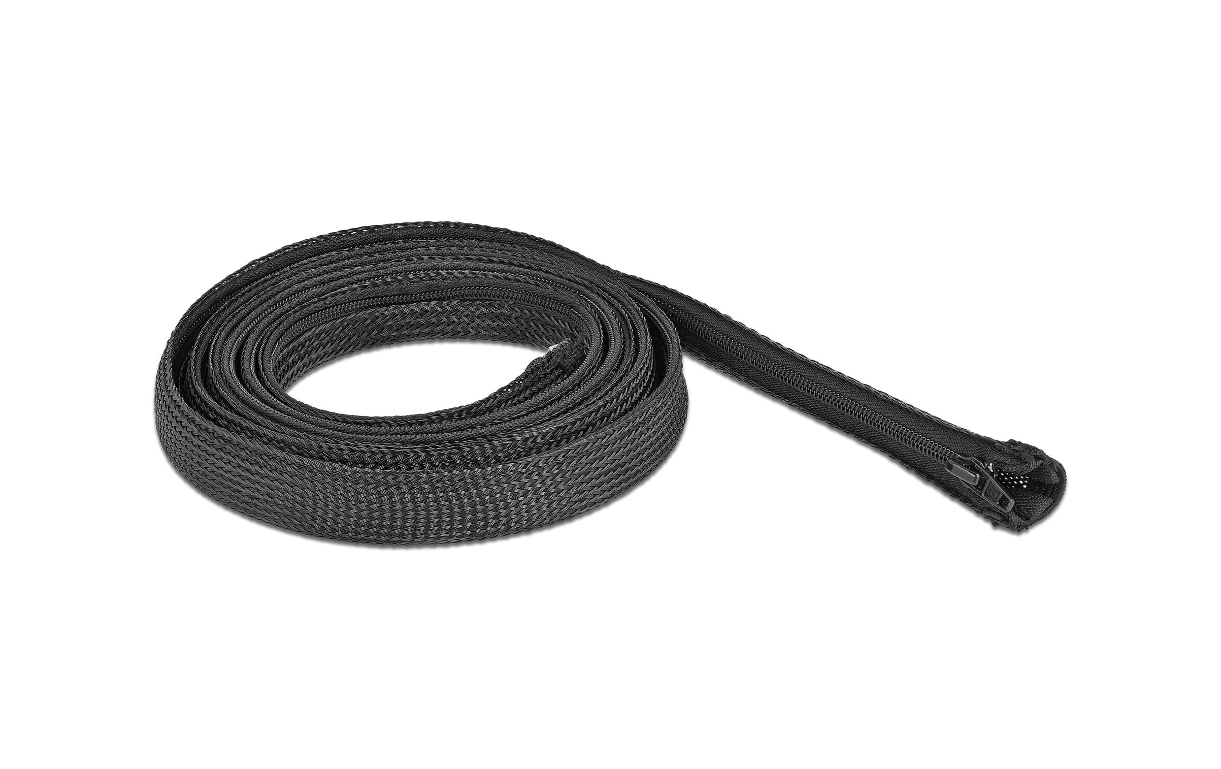 Delock Kabelschlauch 1 m x 20 mm, mit Reissverschluss Schwarz – Kabelschlauch von Delock