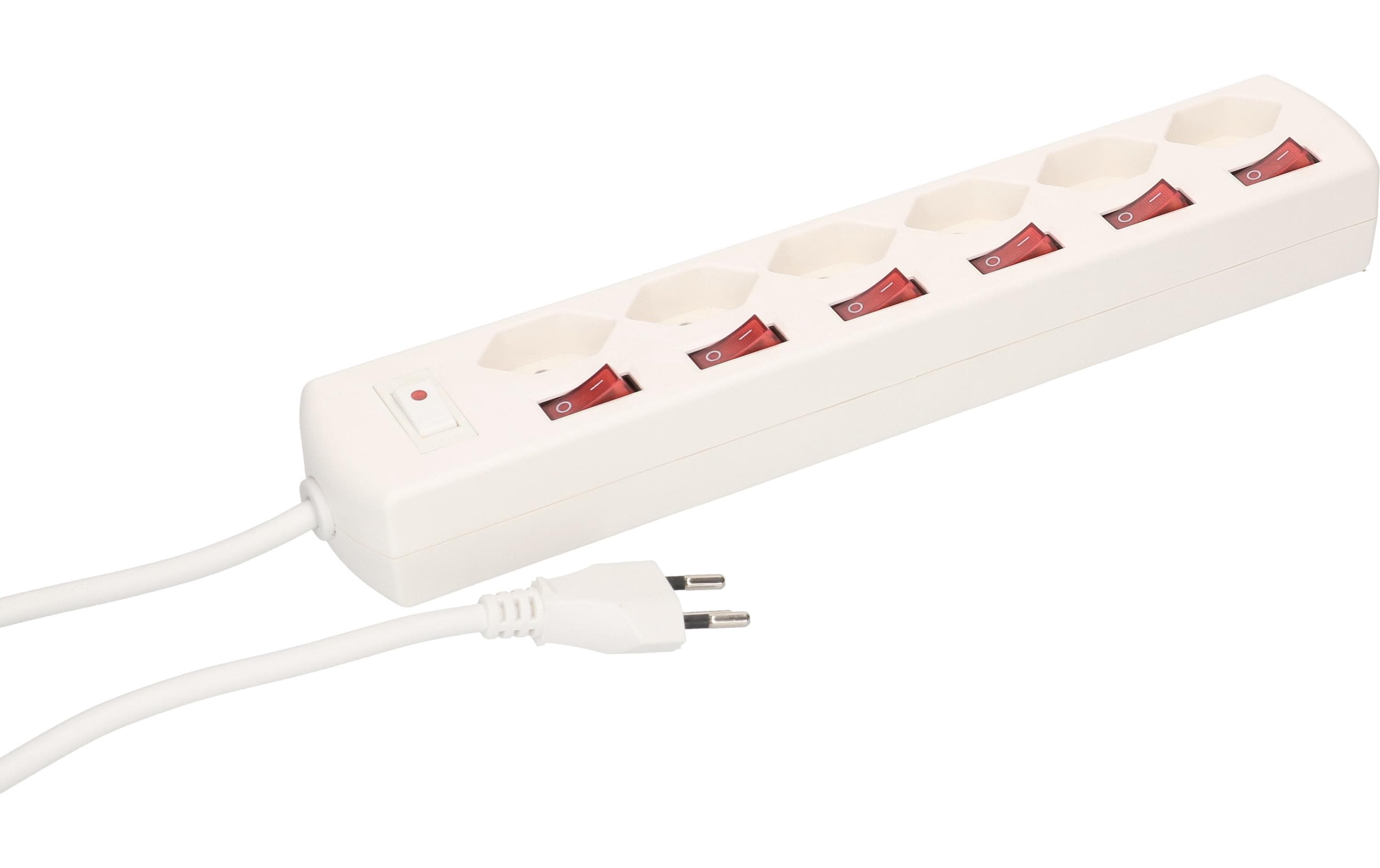 Max Hauri Steckdosenleiste Multi-Switch Weiss 6 x T13 – Steckerleiste von Max Hauri