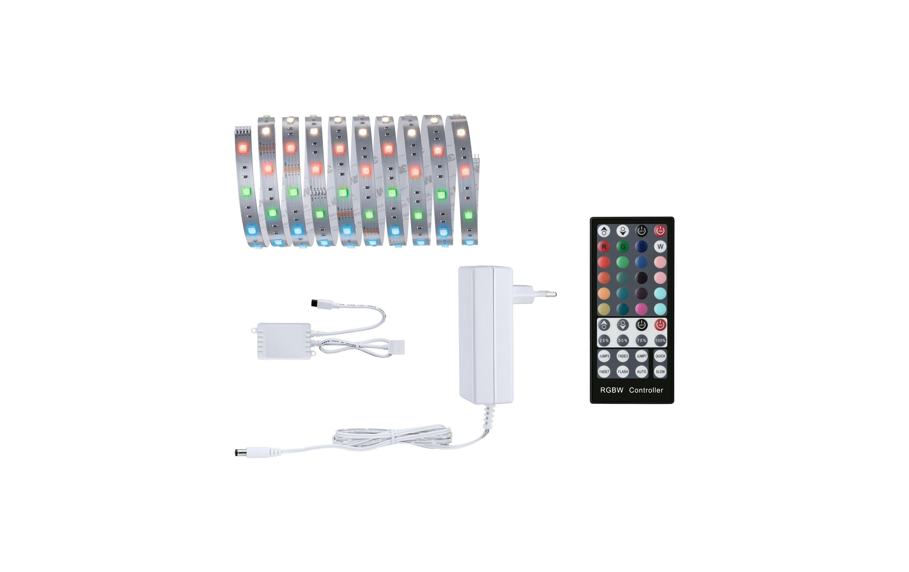 Paulmann LED-Stripe MaxLED 250 RGBW, 3 m Basisset – LED-Streifen RGBW mit Netzteil von Paulmann
