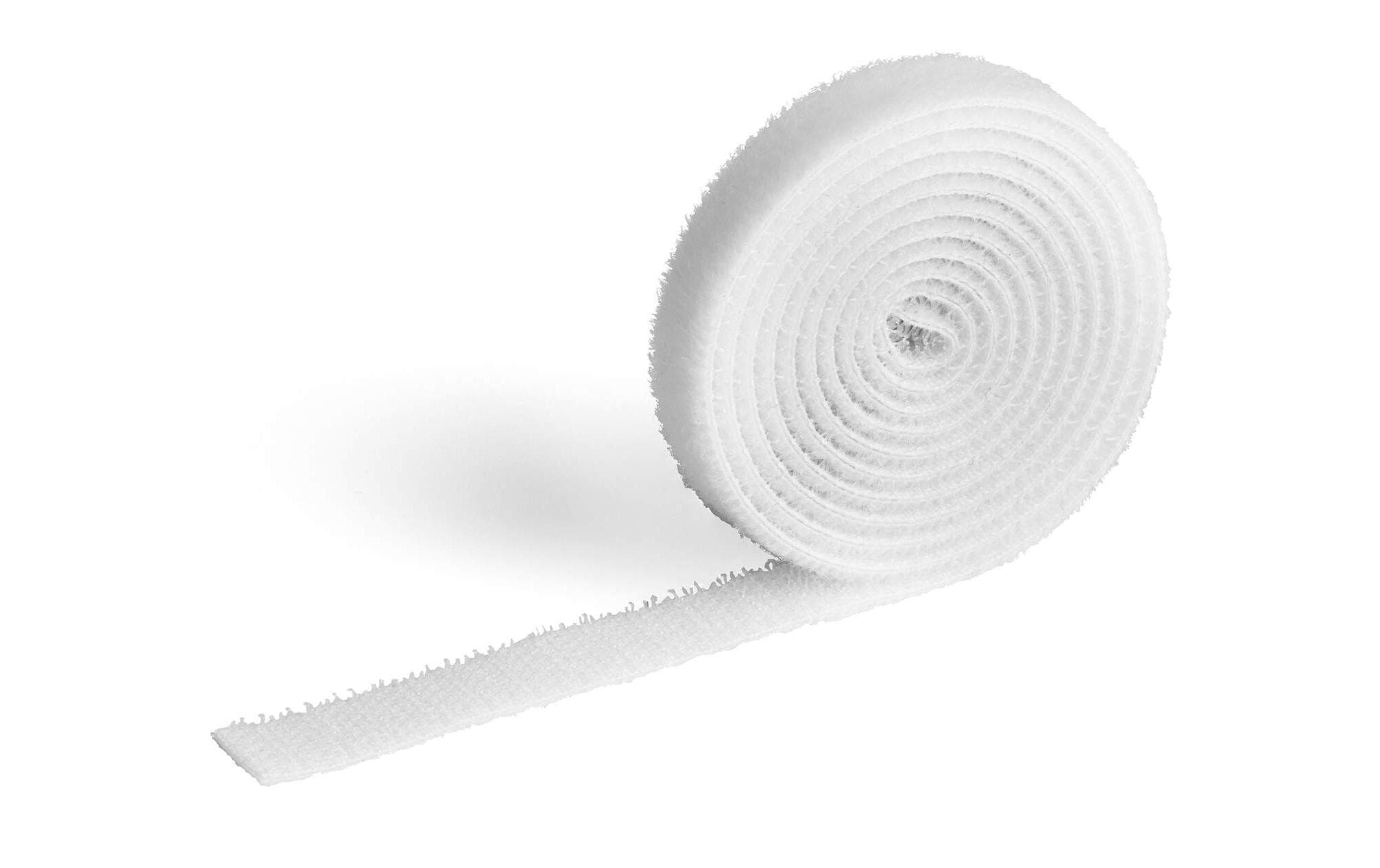 DURABLE Klettband-Rolle Cavoline Grip 10 mm x 1 m, Weiss – Klettband-Rolle von DURABLE