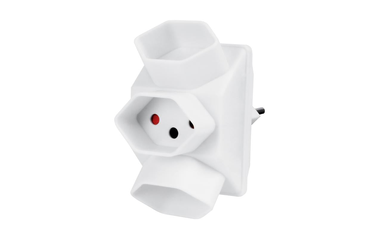 STEFFEN Mehrfachadapter 3x T13, Weiss – Mehrfachstecker von STEFFEN