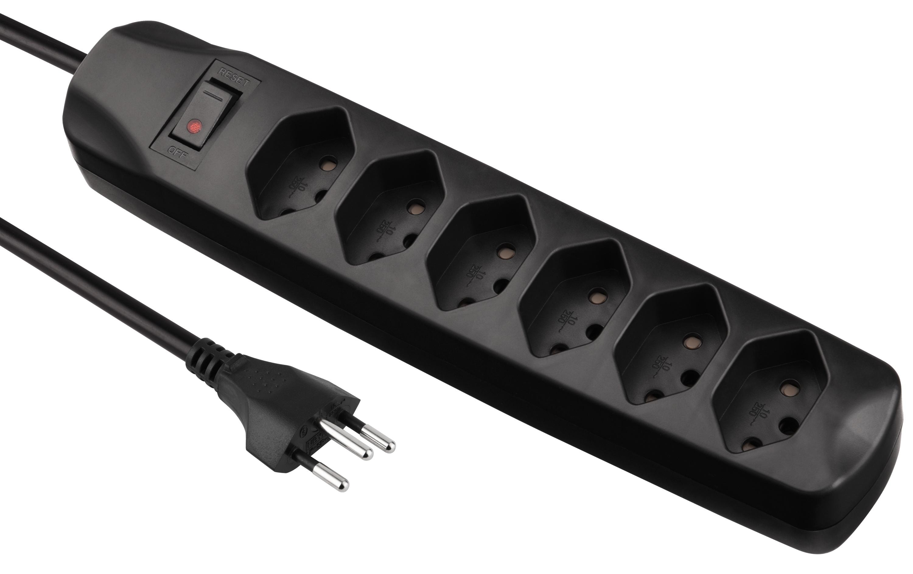 FURBER.power Steckdosenleiste 6x T13 mit Schalter – Steckerleiste von FURBER.power