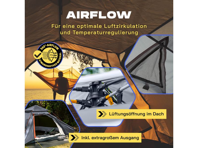 Where Tomorrow 3 Personen Kuppelzelt Grau