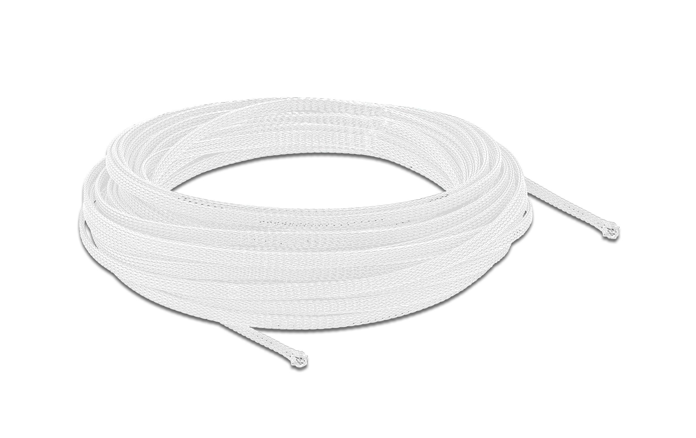 Delock Kabelschlauch dehnbar, 10m x 3 mm Weiss – Kabelschlauch von Delock