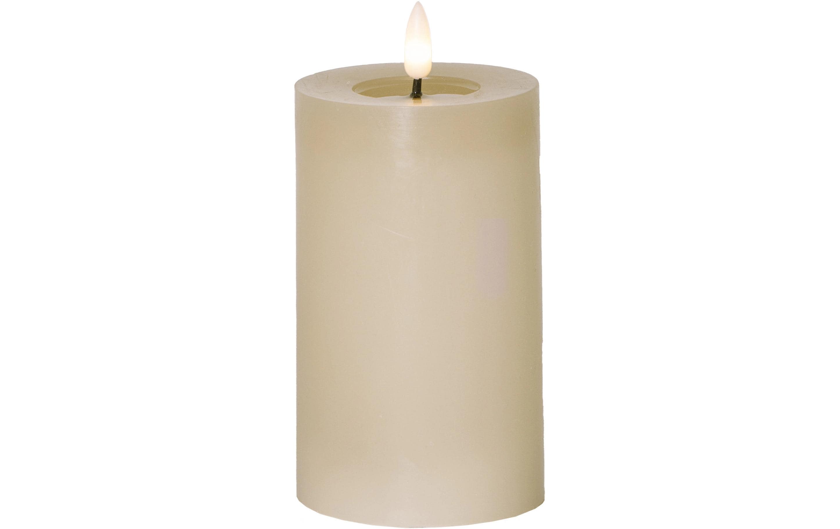 Star Trading LED-Kerze Flamme Flow, Beige – LED-Kerze mit Timer von Star Trading