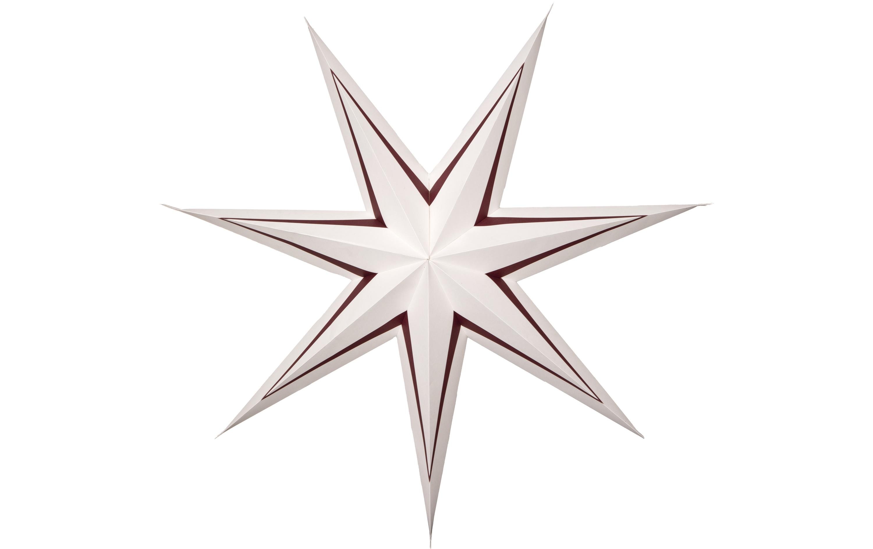 Star Trading Stern Paper Star Stripe, Indoor, Weiss – LED-Weihnachtsfigur von Star Trading