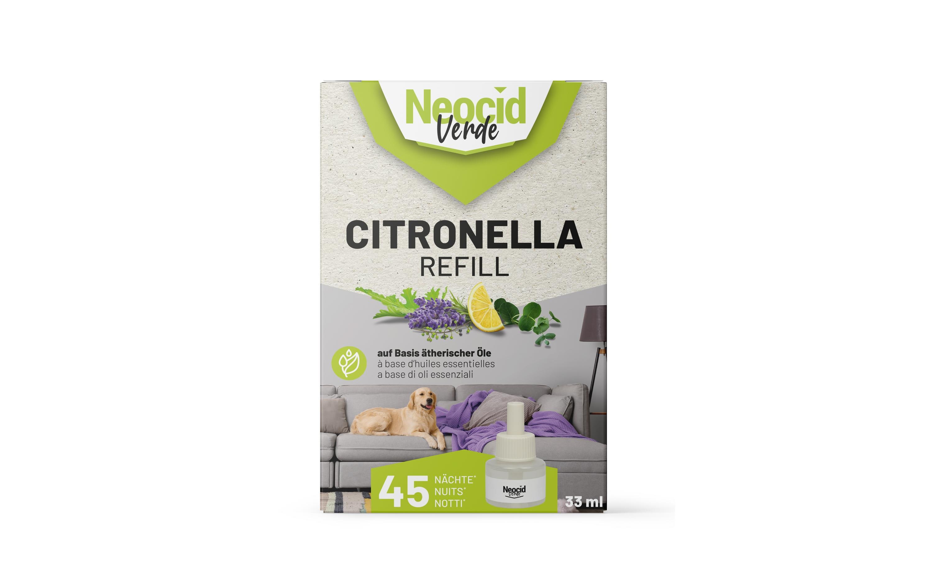Neocid Expert Mückenstecker Verde Citronella Refill-Flasche, 1 Stück