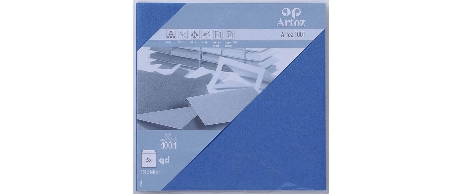 Artoz Couvert 1001 16 x 16 cm, 5 Stück, Blau – Couvert von Artoz