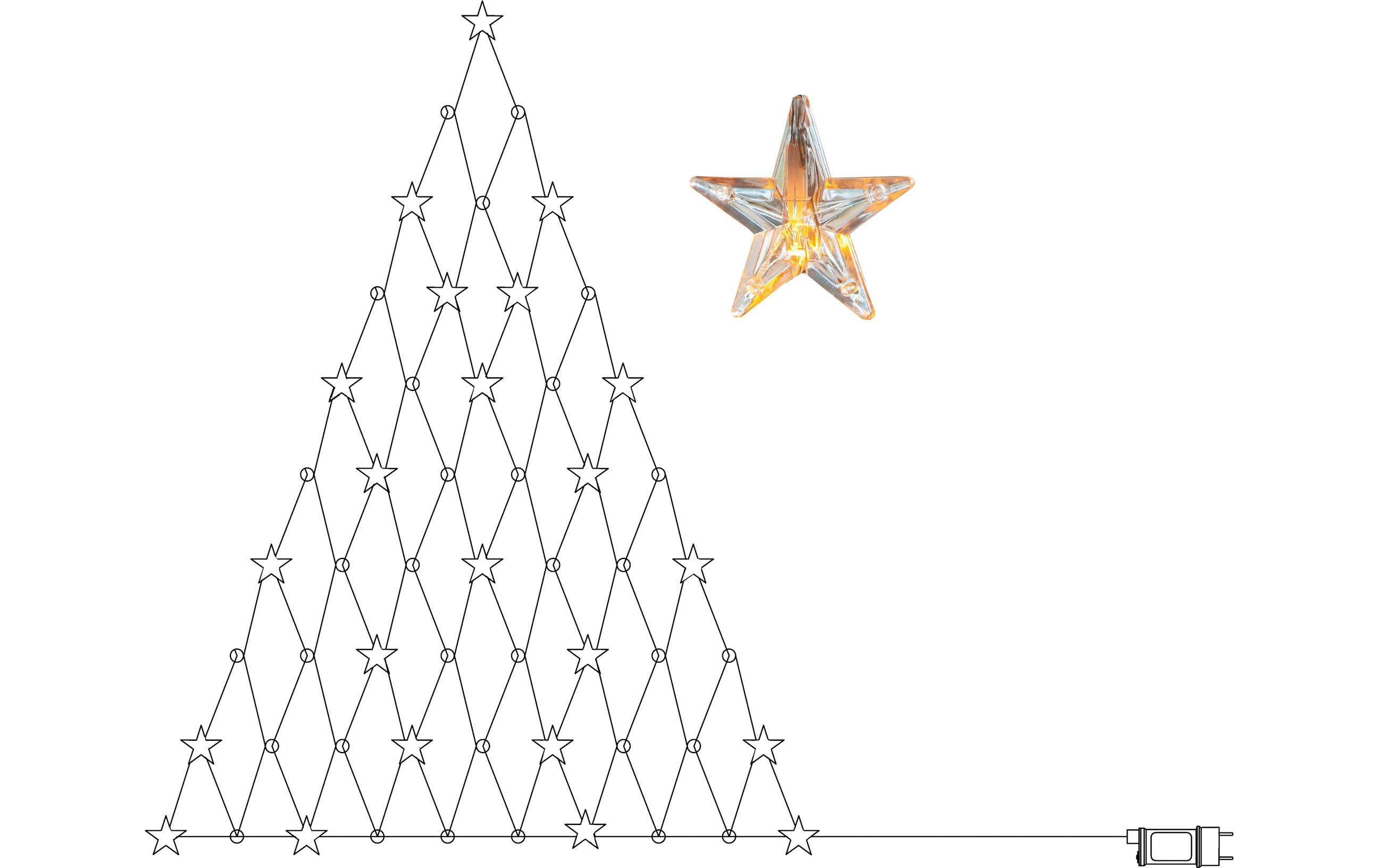 Star Trading LED-Lichternetz Star Curtain, 55 LED, 120 cm, indoor – LED-Lichtervorhang von Star Trading