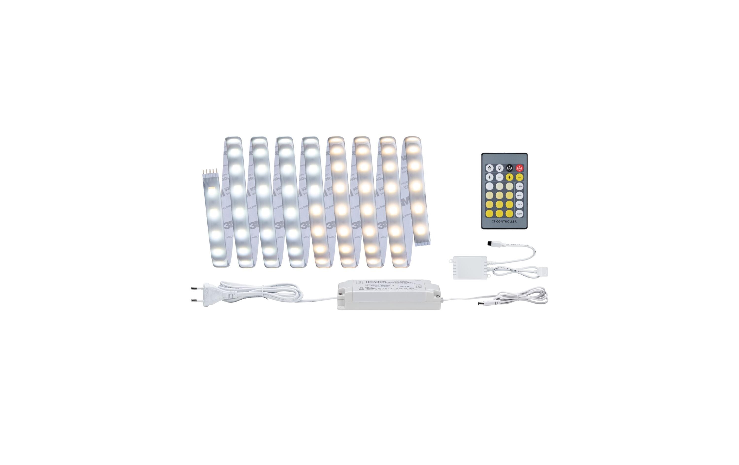 Paulmann LED-Stripe MaxLED 500 Tunable White, 3 m Basisset – LED-Streifen mit Netzteil von Paulmann