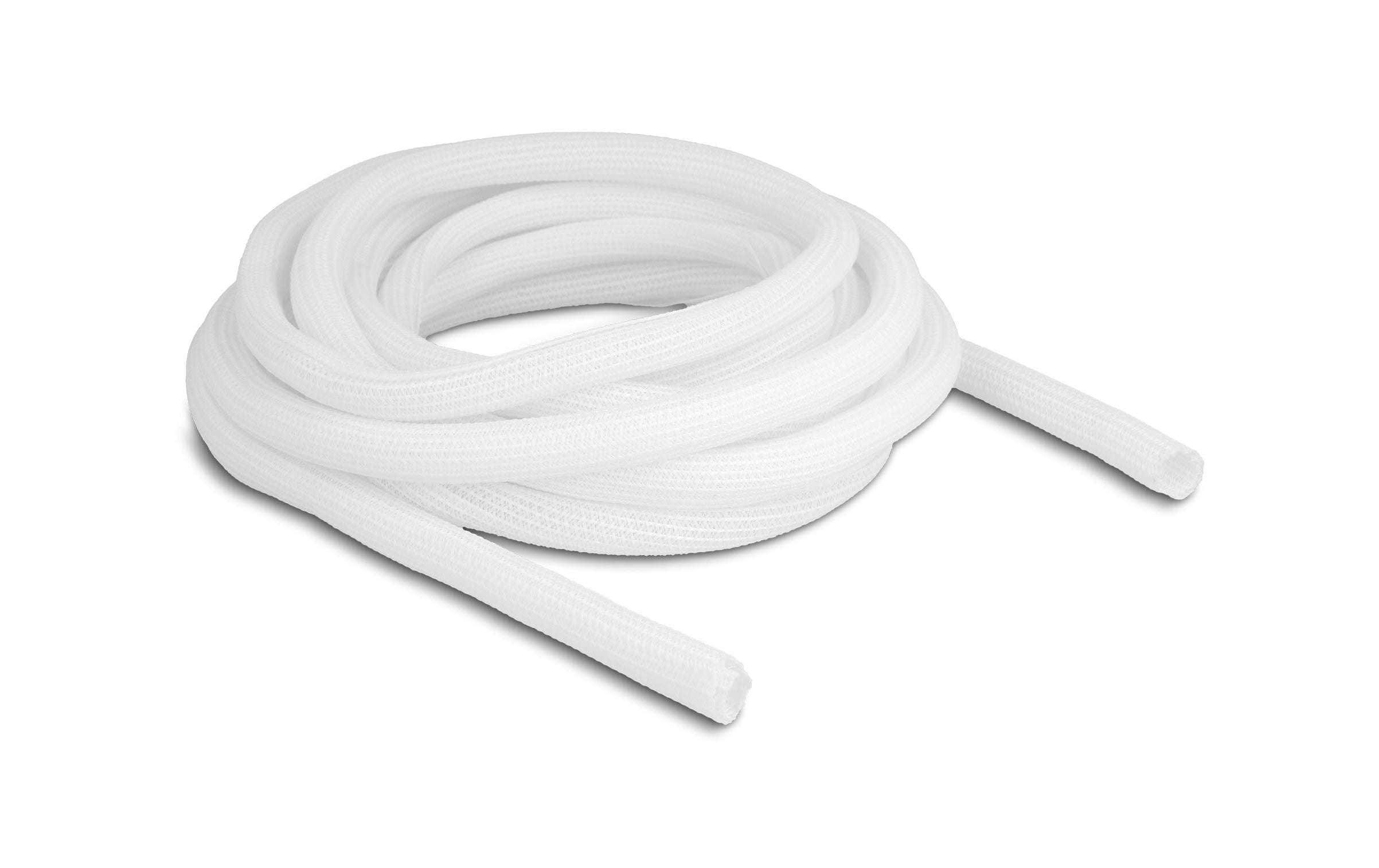 Delock Geflechtschlauch Selbstschliessend 5 m x 13 mm Weiss