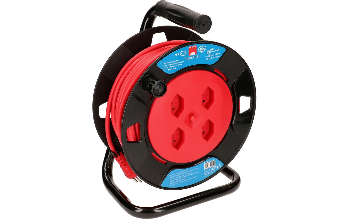 Max Hauri Kabelrolle V2 25 m Rot – Kabelrolle von Max Hauri