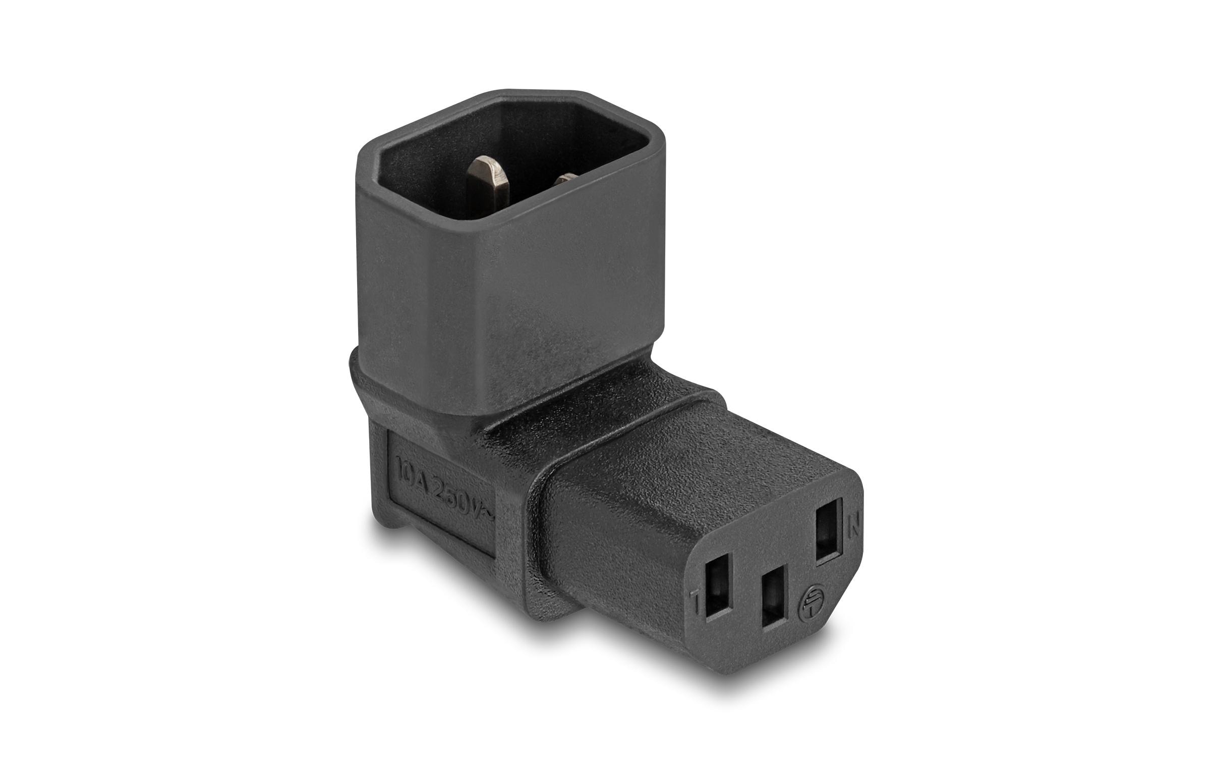 Delock Adapterstecker IEC60320 C14 - C13, gewinkelt – Montagestecker von Delock