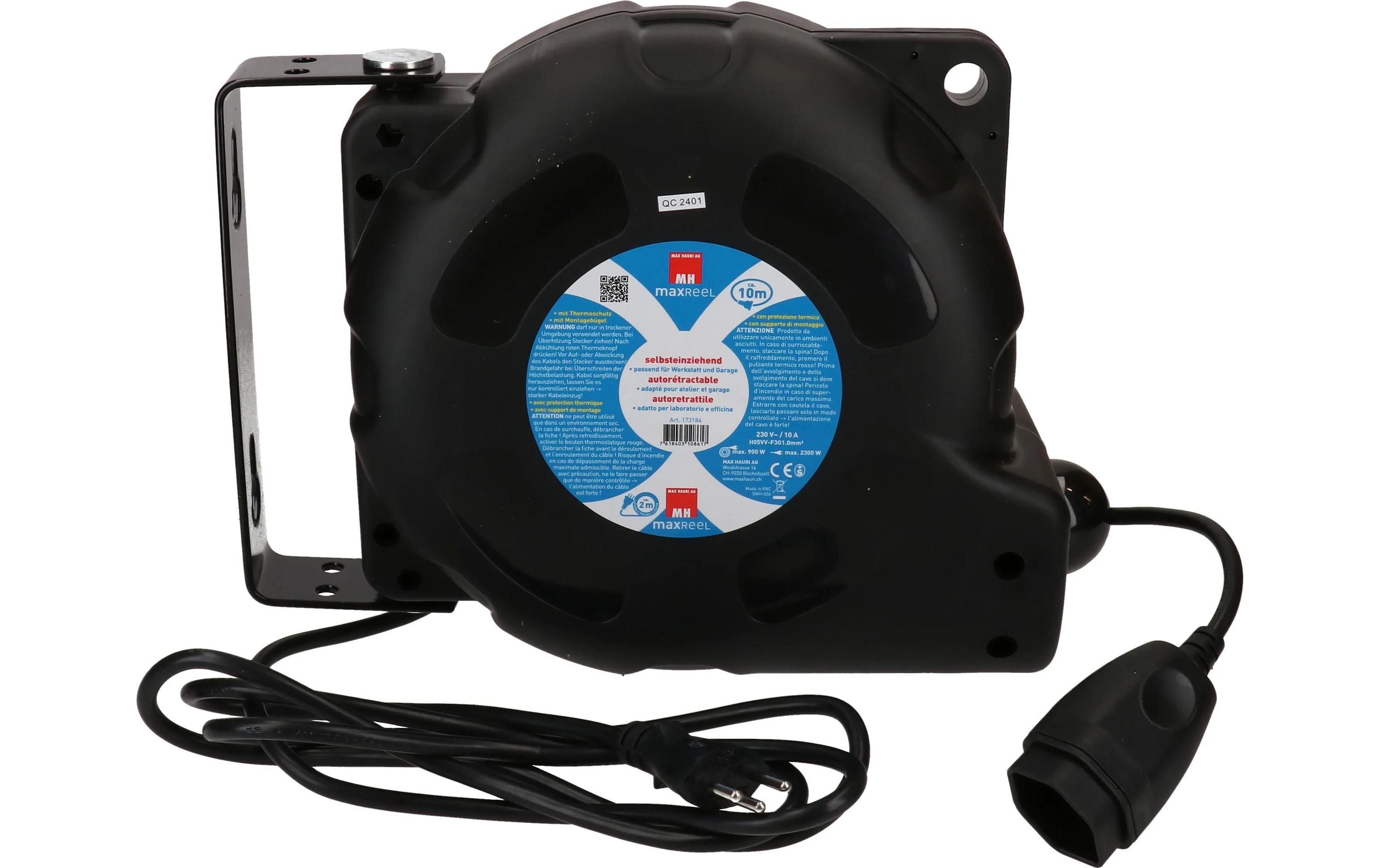Max Hauri Kabelrolle 10 m, Schwarz – Kabelrolle von Max Hauri