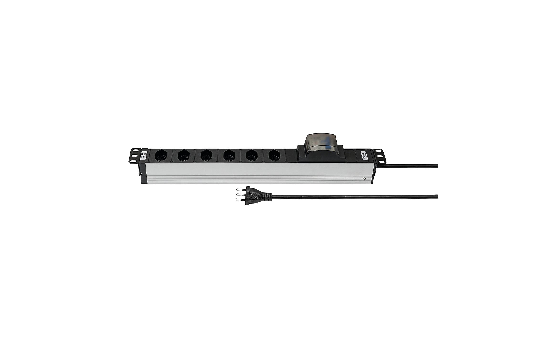 STEFFEN Steckdosenleiste Alu Modular 6x T13 mit FI-LS – Steckerleiste von STEFFEN