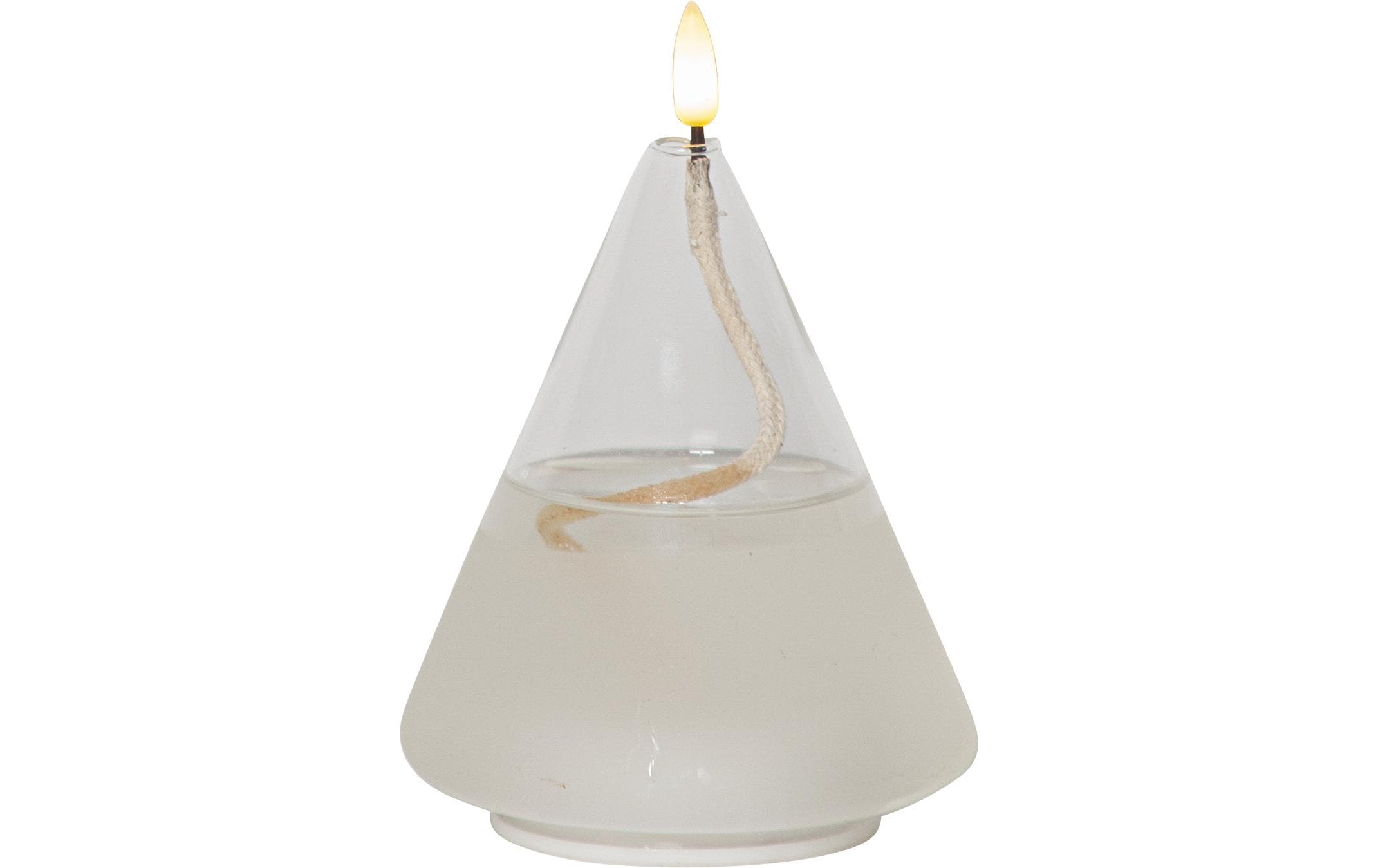 Star Trading LED-Kerze Flamme Float, Ø 11 x 15.5 cm, Transparent – LED-Kerze von Star Trading