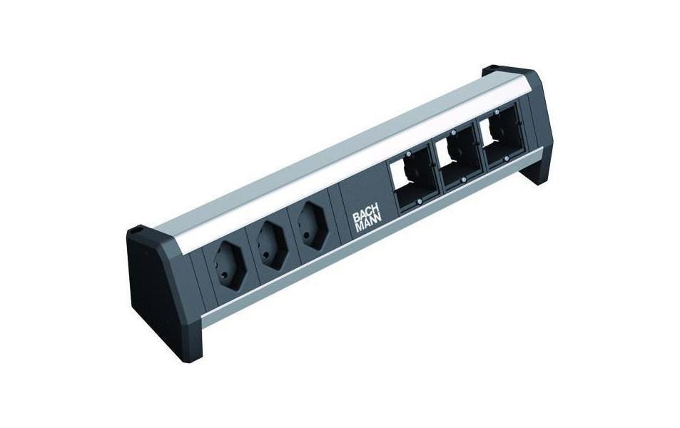 Bachmann Tischsteckdosenleiste DESK 1 3x T13, 3x ABD 3x T13 – 3x ABD
