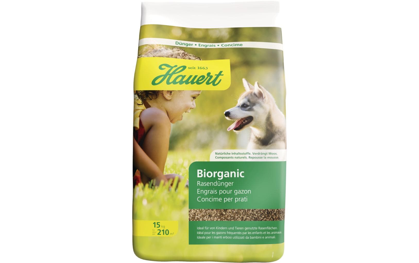 Hauert Langzeitdünger Biorganic Rasen 15 kg