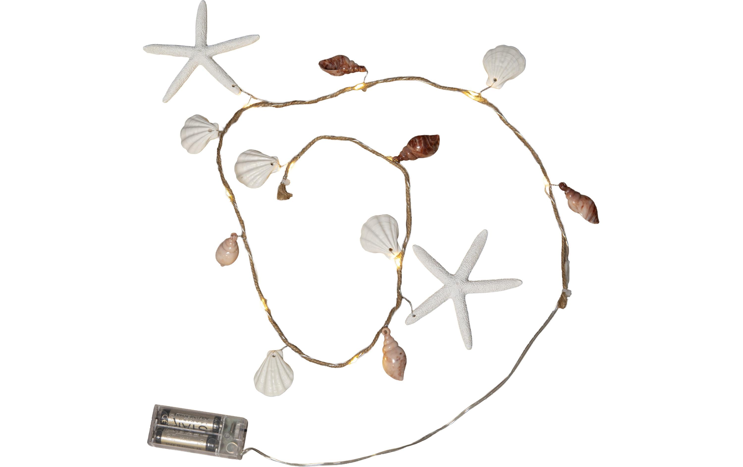 Star Trading Lichterkette Seaside Beige, 90 cm – Lichterkette batteriebetrieben von Star Trading