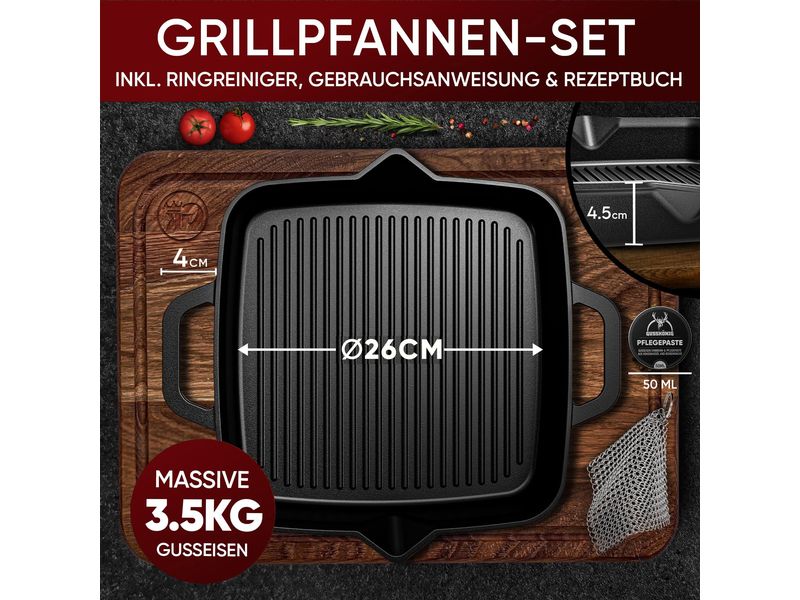 Eingebrannte Grillpfanne 26cm