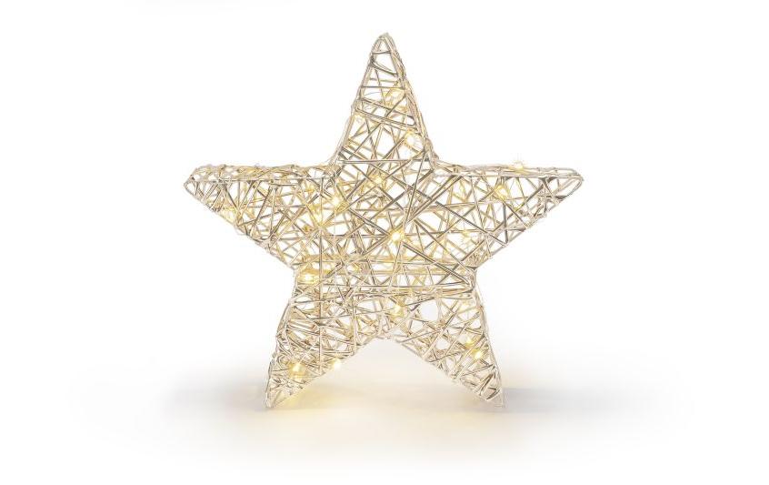 STT Gold standing star, 35 Warmweiss