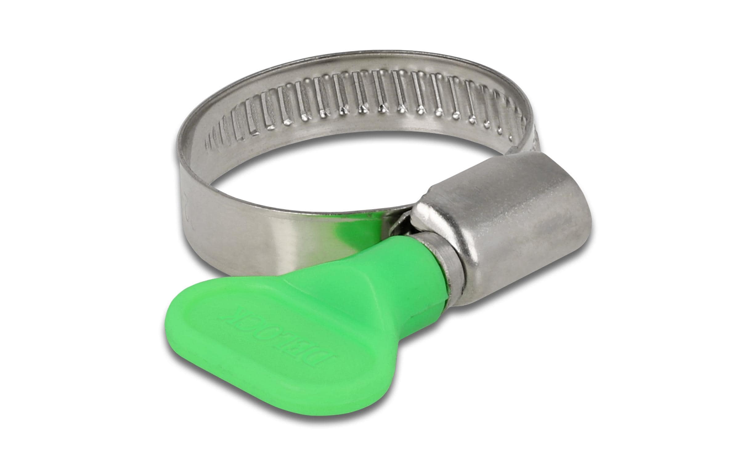Delock Schlauchschelle 22-32 mm, Grün 10 Stück – Schlauchschelle für die Gartenbewässerung
