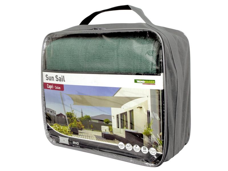 Sonnensegel Rechteck 4x5, grau